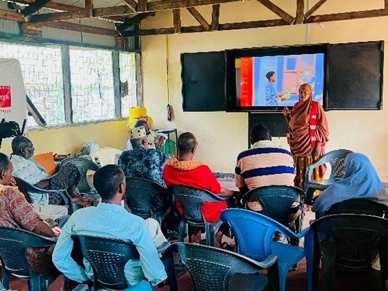 Sahara leads a film screening and FGM dialogue at Dadaab Refugee Camp