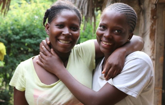 Purity Bahati (left) and Naomi Kitsao (right) teen mothers in Kilifii County. Data from past studies show that about 13,000 girls drop out of school each year in Kenya due to pregnancy. Photo By UNFPA Kenya / Doulgas Waudo.