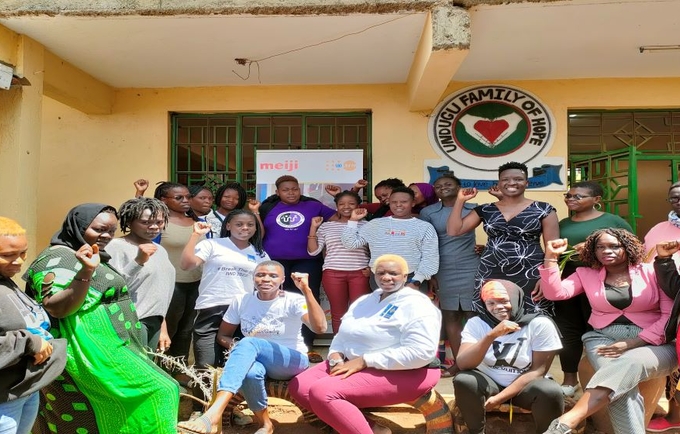 Participants in the Tujijenge Tujilinde Initiative in Kibera 