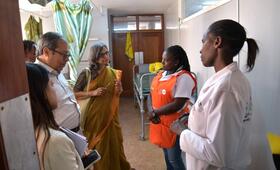 A tour of Langata sub-county hospital, Nairobi, by a delegation from the Ministry of Health and Family Welfare, India