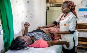 Midwife providing services at Magunga Level 4 hospital in Homabay County