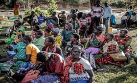 Community members gather for a dialogue on FGM in West Pokot, Kenya
