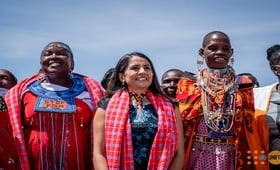 UK International Ambassador for Human Rights, H.E Ms. Rita French and Anti-FGM Board CEO Bernadette Loloju visit community-based organization  Illaramatak Community Concerns that is working to end FGM in Kajiado County