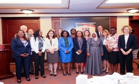 Newly elected women governors at a meeting with UN in Kenya representatives and development partners.