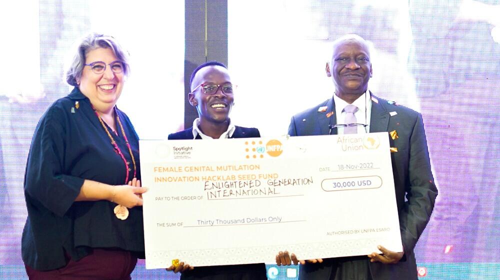 Mack Marangu's innovation was among two innovative solutions that were awarded the FGM Innovation Hacklab prize